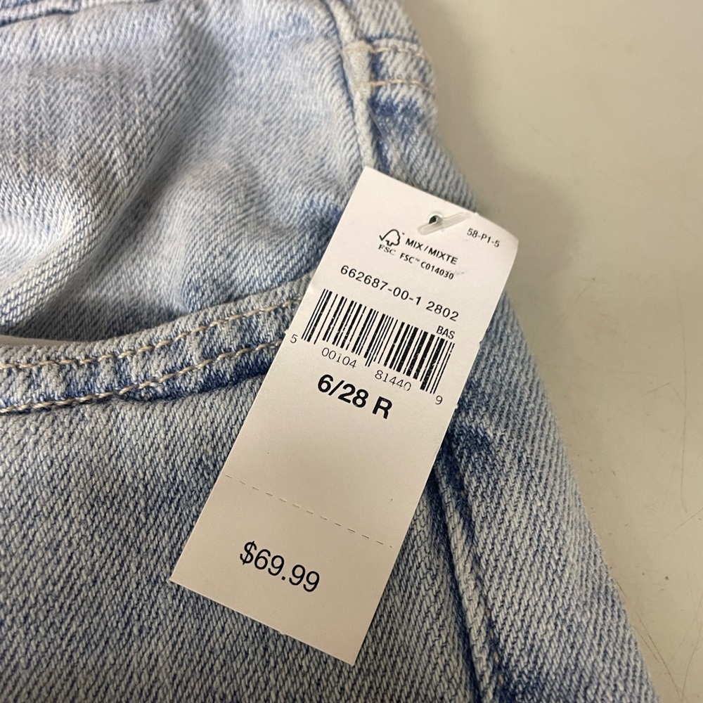 Gap denim women’s high rise wide leg jeans size 6/28 regular 100% cotton - Picture 5 of 10